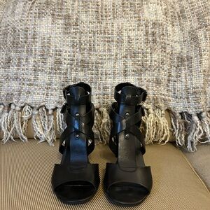 Franco Sarto Black Strappy Sandals